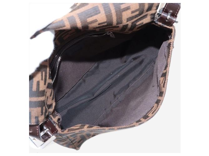 Fendi Bolso de hombro Brown Zucca Mamma Baguette Castaño - vista 9