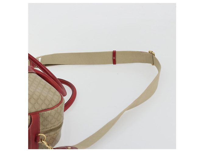 Céline CELINE Macadam Canvas Boston Bag PVC 2way Beige Gold - vista 10