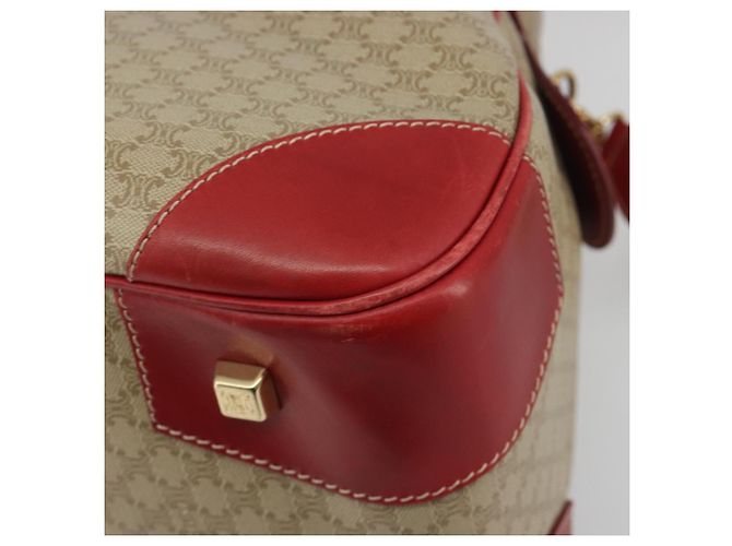 Céline CELINE Macadam Canvas Boston Bag PVC 2way Beige Gold - vista 12