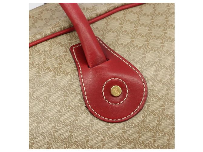 Céline CELINE Macadam Canvas Boston Bag PVC 2way Beige Gold - vista 16