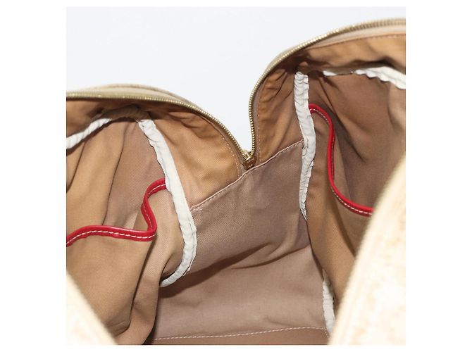 Céline CELINE Macadam Canvas Boston Bag PVC 2way Beige Gold - vista 20