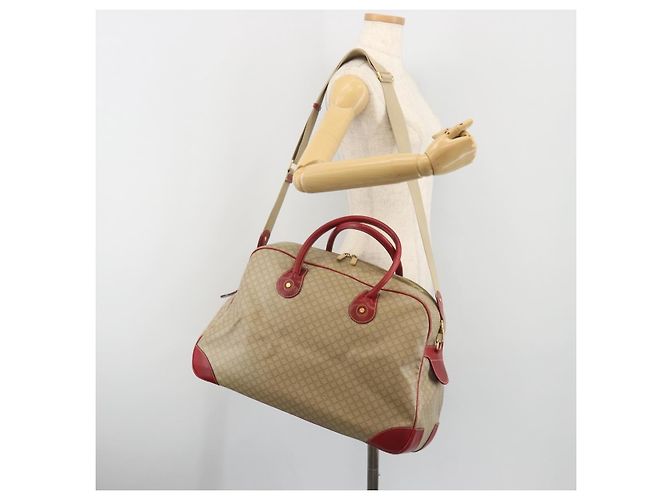 Céline CELINE Macadam Canvas Boston Bag PVC 2way Beige Gold - vista 25