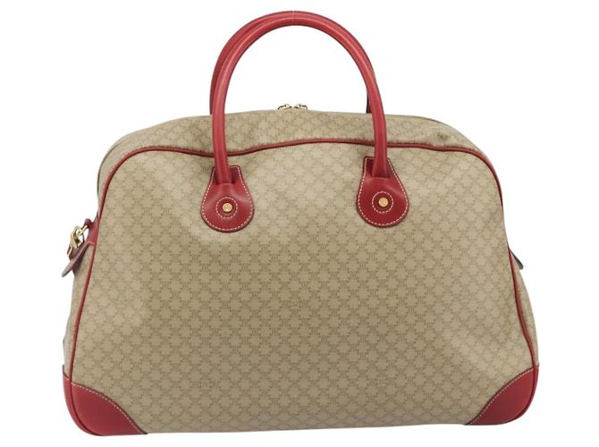 Céline CELINE Macadam Canvas Boston Bag PVC 2way Beige Gold - vista 3