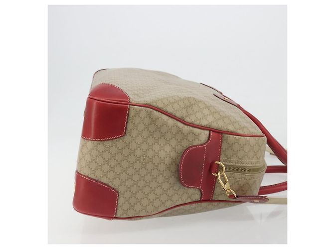 Céline CELINE Macadam Canvas Boston Bag PVC 2way Beige Gold - vista 4