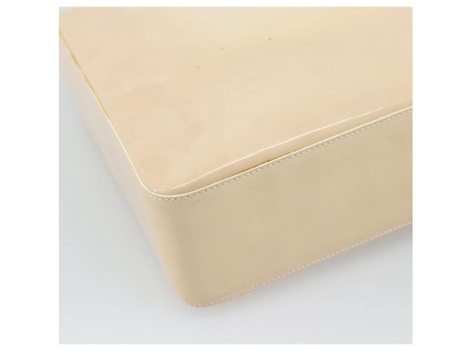 CHANEL Tote Bag Patent leather Ivory Gold CC - vista 13