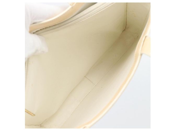 CHANEL Tote Bag Patent leather Ivory Gold CC - vista 20