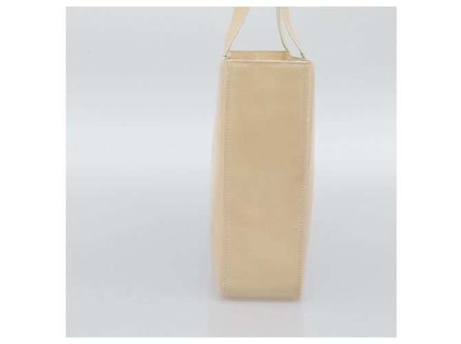 CHANEL Tote Bag Patent leather Ivory Gold CC - vista 4