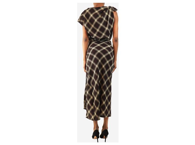 Isabel Marant Etoile Vestido drapeado Plum Naerys - size UK 6 Burdeos - vista 2