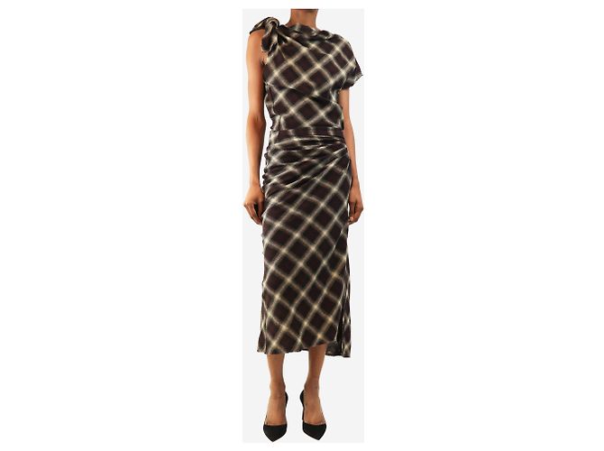 Isabel Marant Etoile Vestido drapeado Plum Naerys - size UK 6 Burdeos - vista 3