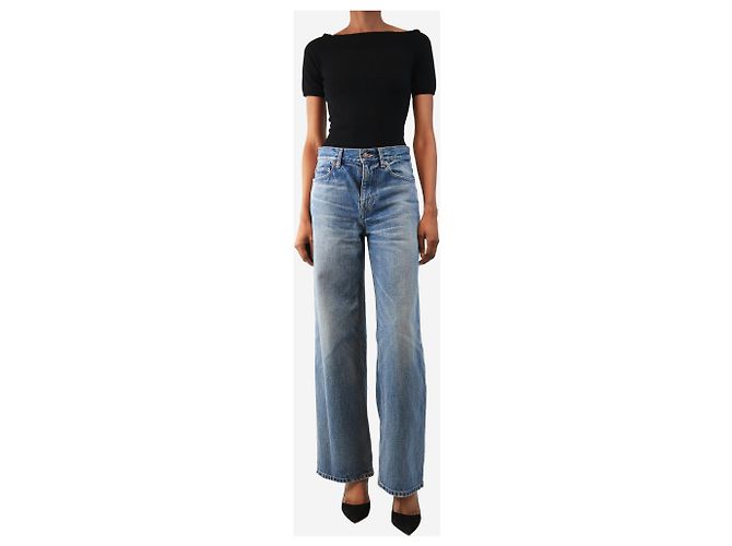Céline Vaqueros rectos azules - size UK 6 - vista 2