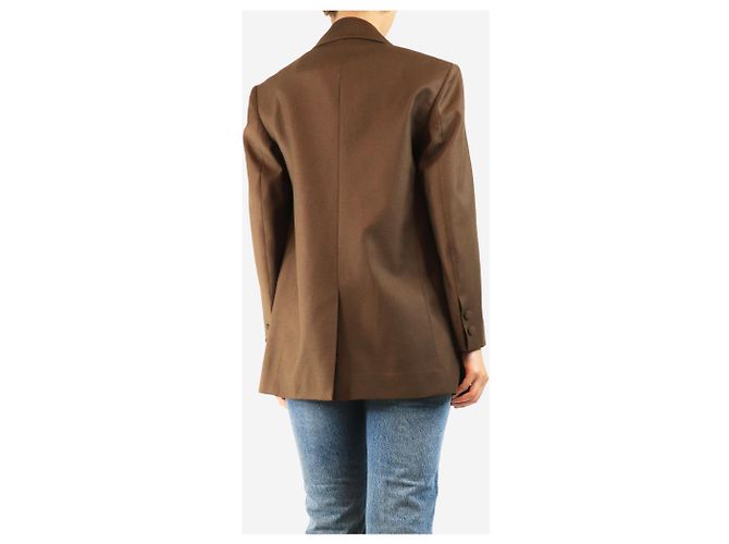 Autre Marque Blazer de lana marrón - size UK 10 Castaño - vista 2
