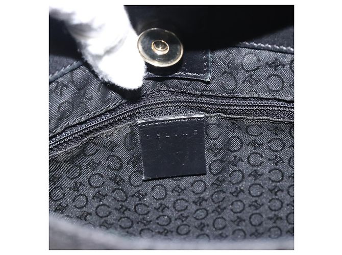 Céline CELINE C Macadam Canvas Shoulder Bag Black Gold - vista 14