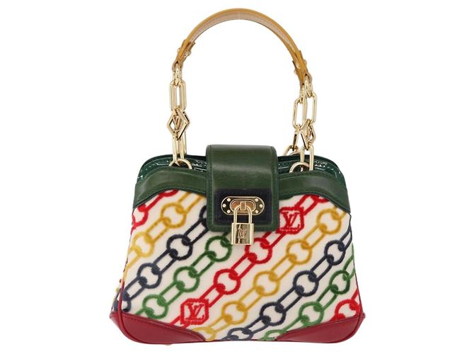 LOUIS VUITTON Monogram Charm Mini Linda Hand Bag Multicolor LV - vue 13