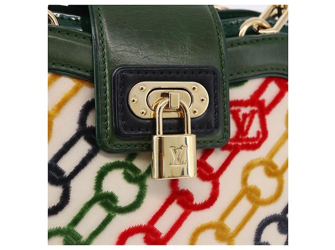 LOUIS VUITTON Monogram Charm Mini Linda Hand Bag Multicolor LV - vue 18