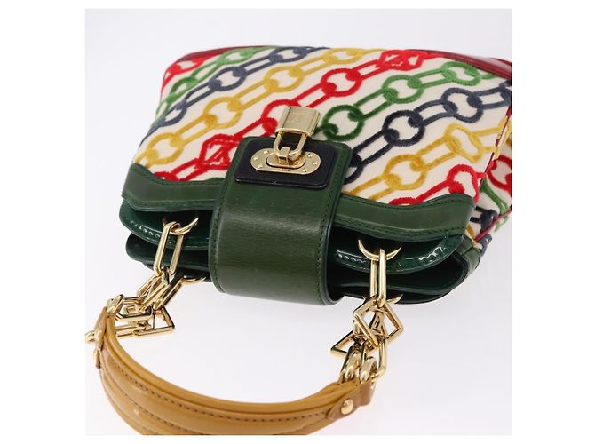 LOUIS VUITTON Monogram Charm Mini Linda Hand Bag Multicolor LV - vue 7
