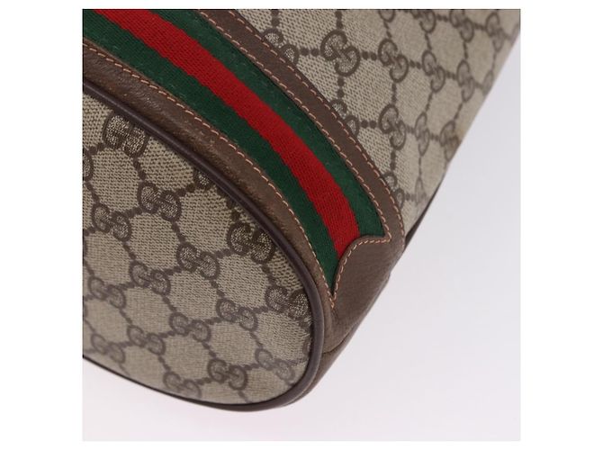 GUCCI GG Supreme Web Sherry Line Bag PVC Beige Gold 164 02 085 - vista 11