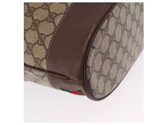 GUCCI GG Supreme Web Sherry Line Bag PVC Beige Gold 164 02 085 - vista 12