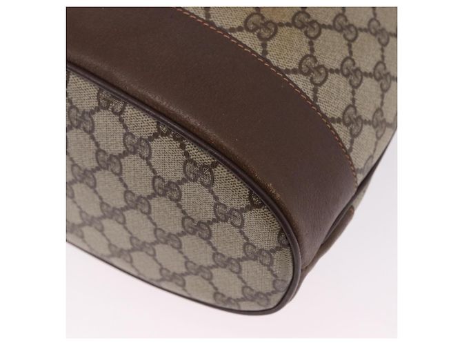 GUCCI GG Supreme Web Sherry Line Bag PVC Beige Gold 164 02 085 - vista 13