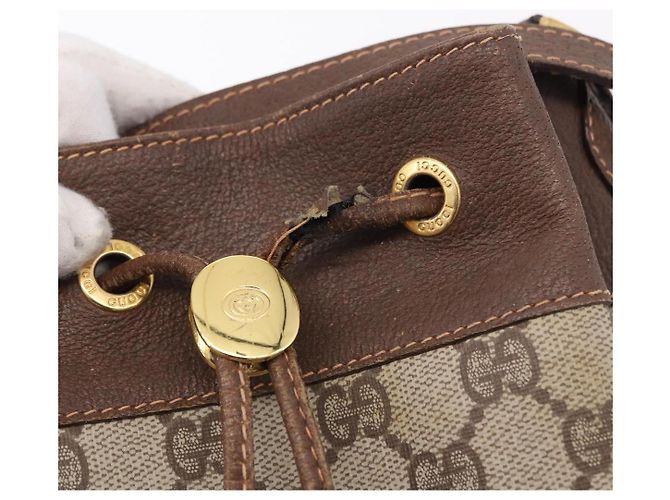 GUCCI GG Supreme Web Sherry Line Bag PVC Beige Gold 164 02 085 - vista 15