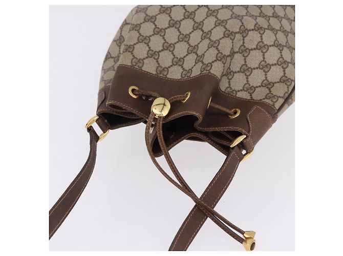 GUCCI GG Supreme Web Sherry Line Bag PVC Beige Gold 164 02 085 - vista 6