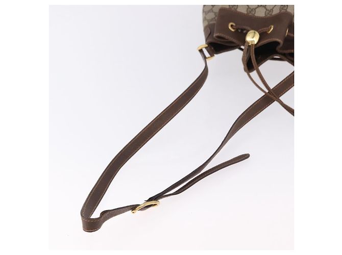 GUCCI GG Supreme Web Sherry Line Bag PVC Beige Gold 164 02 085 - vista 7