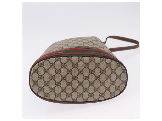 GUCCI GG Supreme Web Sherry Line Bag PVC Beige Gold 164 02 085 - vista 9