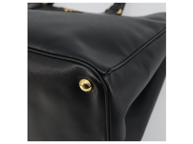 PRADA Galleria Hand Bag Saffiano leather Black Gold - vista 10