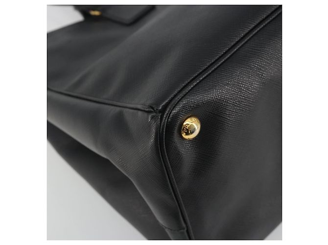 PRADA Galleria Hand Bag Saffiano leather Black Gold - vista 11