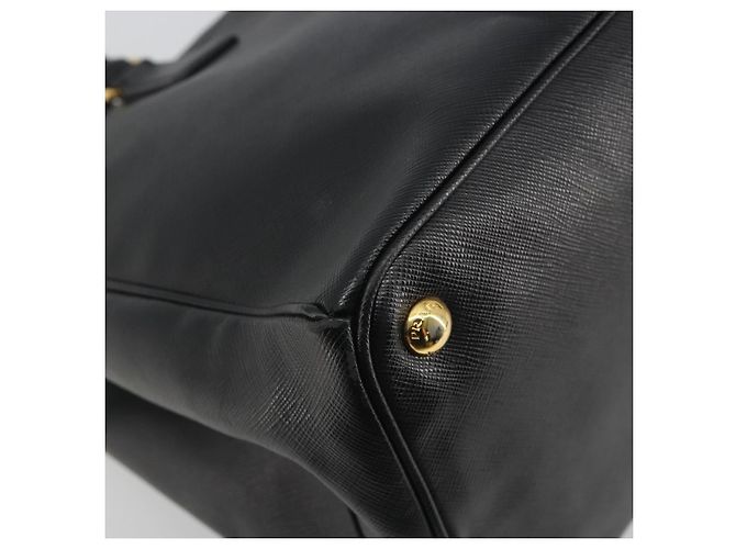 PRADA Galleria Hand Bag Saffiano leather Black Gold - vista 13