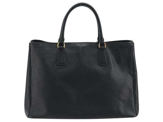 PRADA Galleria Hand Bag Saffiano leather Black Gold - vista 3