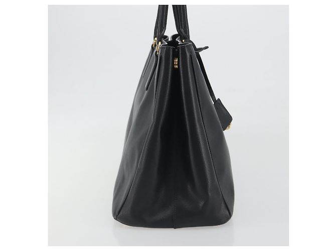 PRADA Galleria Hand Bag Saffiano leather Black Gold - vista 5