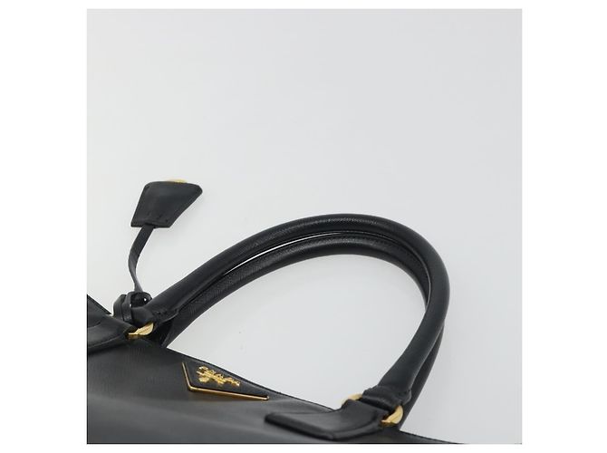 PRADA Galleria Hand Bag Saffiano leather Black Gold - vista 8
