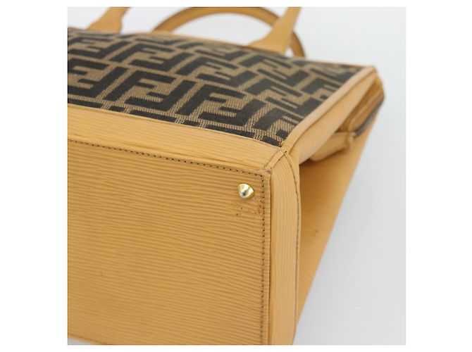 FENDI Zucca Canvas Hand Bag Black Brown - vista 10