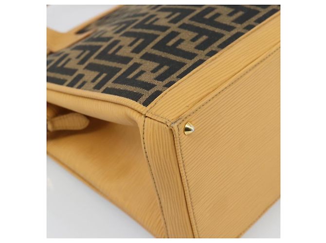 FENDI Zucca Canvas Hand Bag Black Brown - vista 11