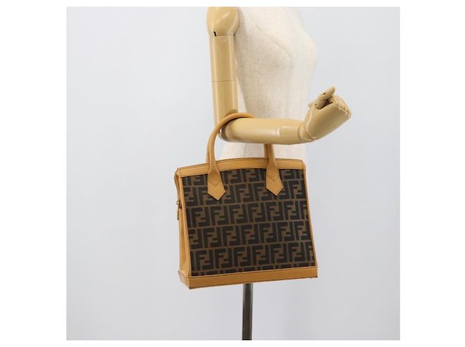FENDI Zucca Canvas Hand Bag Black Brown - vista 23