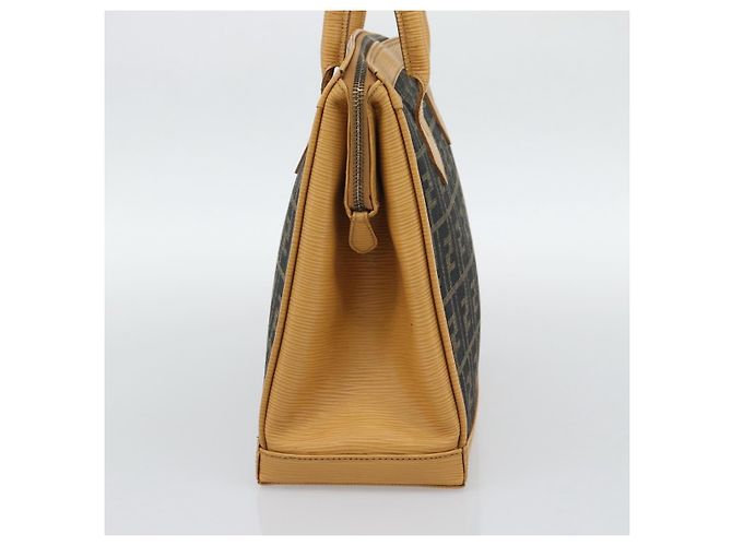 FENDI Zucca Canvas Hand Bag Black Brown - vista 5