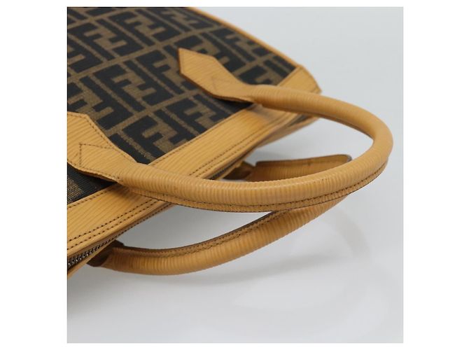 FENDI Zucca Canvas Hand Bag Black Brown - vista 7