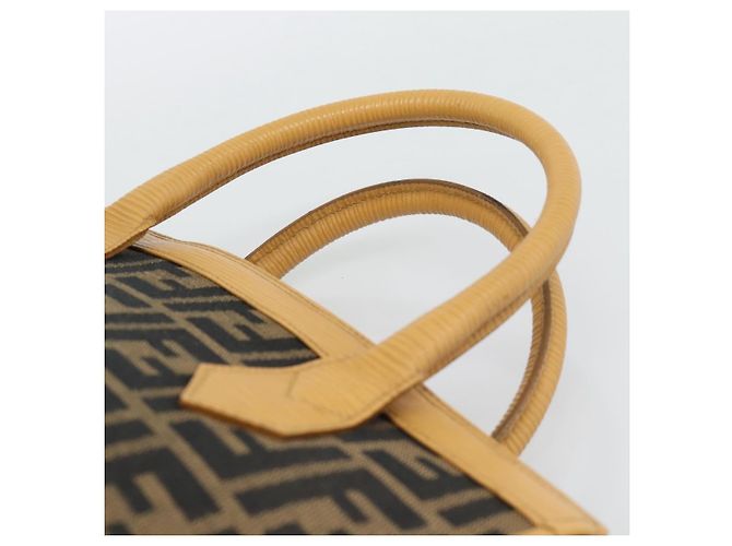 FENDI Zucca Canvas Hand Bag Black Brown - vista 8