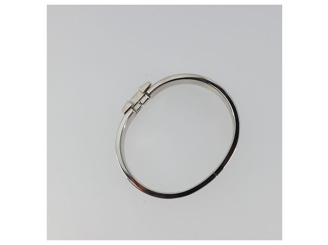 Hermès HERMES Click H Armband Metall Weiß - Ansicht 10