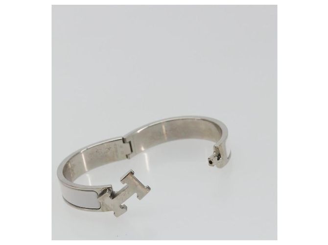 Hermès HERMES Click H Armband Metall Weiß - Ansicht 11