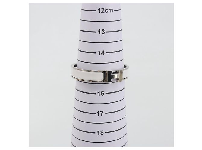 Hermès HERMES Click H Armband Metall Weiß - Ansicht 15