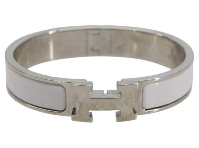 Hermès HERMES Click H Armband Metall Weiß - Ansicht 2