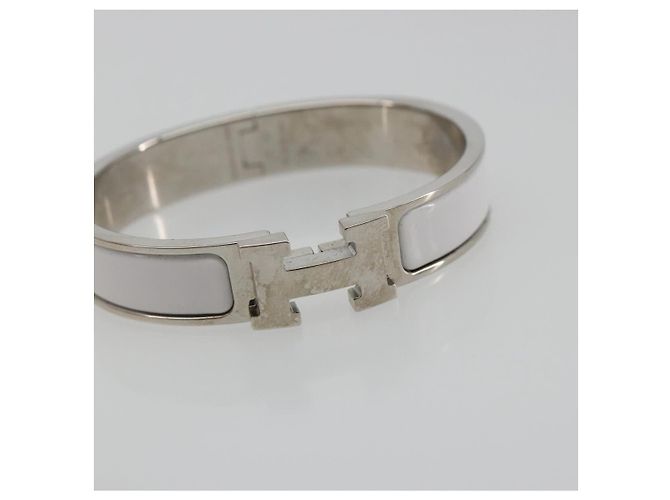 Hermès HERMES Click H Armband Metall Weiß - Ansicht 6