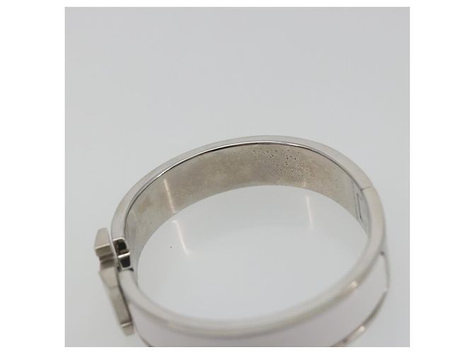 Hermès HERMES Click H Armband Metall Weiß - Ansicht 9
