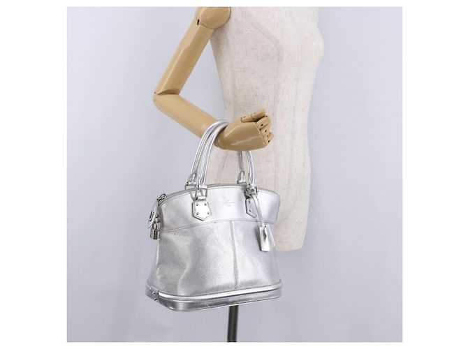 LOUIS VUITTON Suhari Lockit PM Hand Bag Silver M95541 LV - vista 25