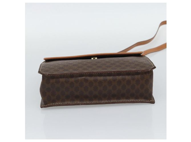 Céline CELINE Macadam Canvas Hand Bag PVC Leather 2way Brown Gold - vista 11