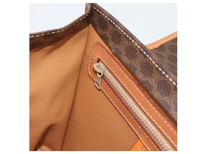 Céline CELINE Macadam Canvas Hand Bag PVC Leather 2way Brown Gold - vista 22