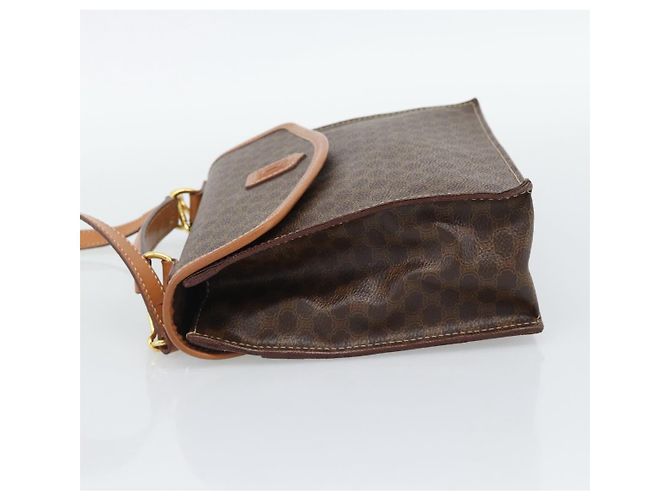 Céline CELINE Macadam Canvas Hand Bag PVC Leather 2way Brown Gold - vista 4