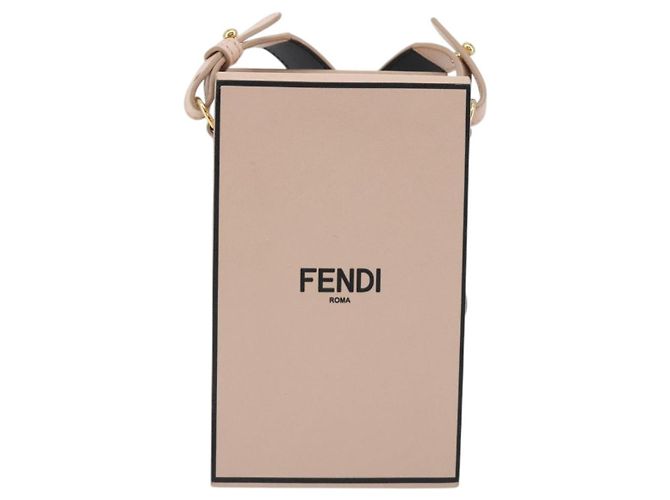 FENDI Shoulder Pouch Leather Pink Gold Tone 8BT339 - vista 2