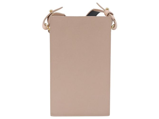 FENDI Shoulder Pouch Leather Pink Gold Tone 8BT339 - vista 3